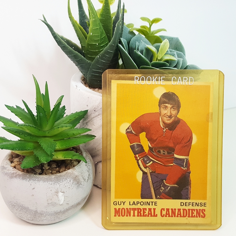 1969-70 Montreal Guy Lapointe🏒Retro Rookie Hockey Card|Framed Case| Collection